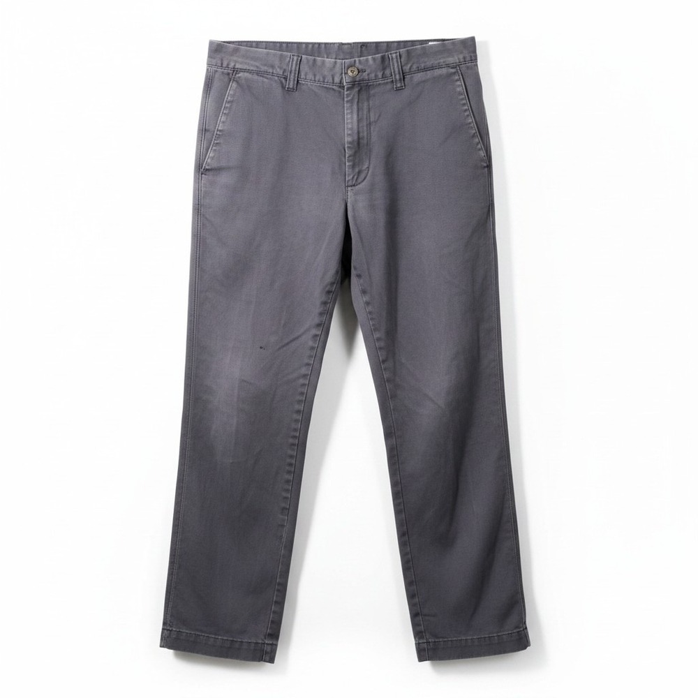 Eddie Bauer Heritage Chino Pants 34x34 Grey Cotton Straight Leg Mens Casual